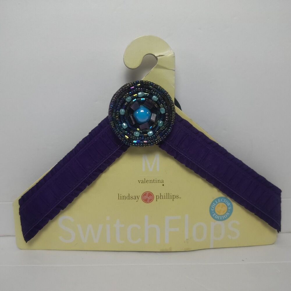 Lindsay Phillips SwitchFlops Valentina Straps M (7/8) Purple Collectors Edition